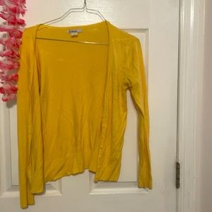 Yellow cardigan